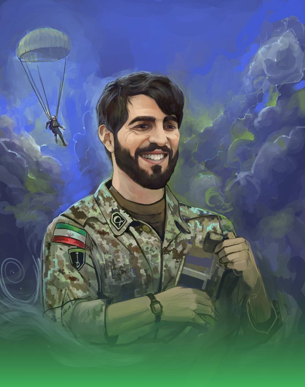 تصویرسازی چهره شهید محمدتقی سالخورده